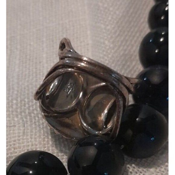 DTR Jay King Mine Find Black Onyx Necklace Ring And Earrings Set  Signed 925 - Picture 8 of 10